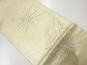 アンティーク　浅山織物製　蝶模様織出し袋帯（材料）